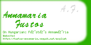 annamaria fustos business card